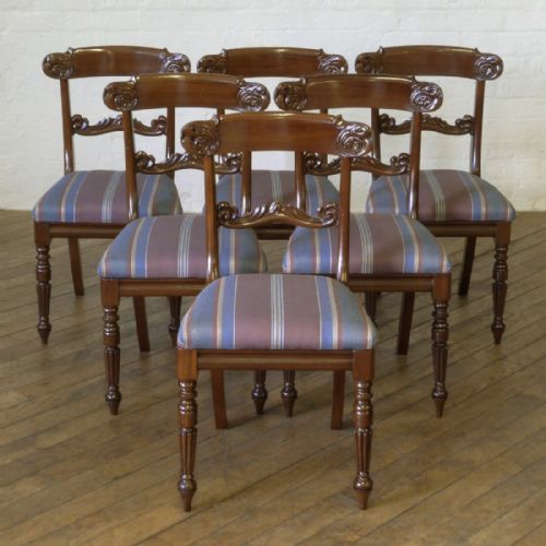set of six william iv mahogany chairs - CATEGORY: ANTIQUE CHAIRS - DATED 19TH CENTURY