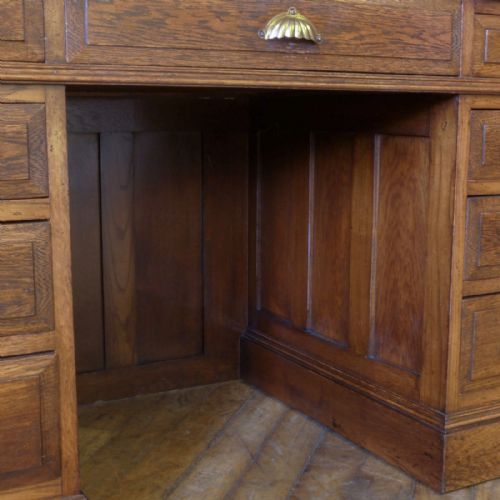 EDWARDIAN OAK BOOKCASE DESK - ADDITIONAL PHOTO 5