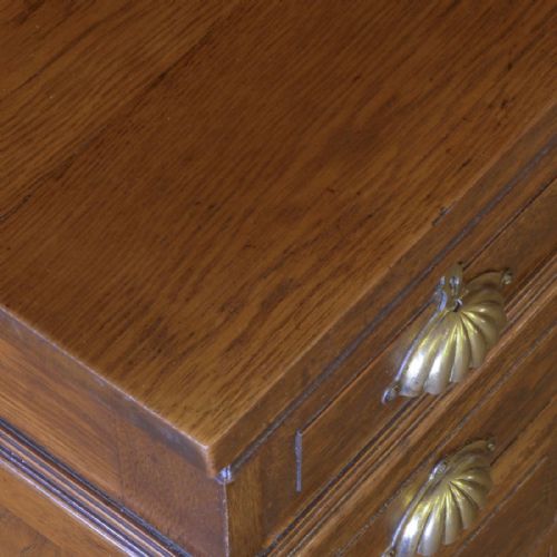EDWARDIAN OAK BOOKCASE DESK - ADDITIONAL PHOTO 9