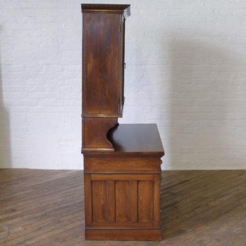 EDWARDIAN OAK BOOKCASE DESK - ADDITIONAL PHOTO 11