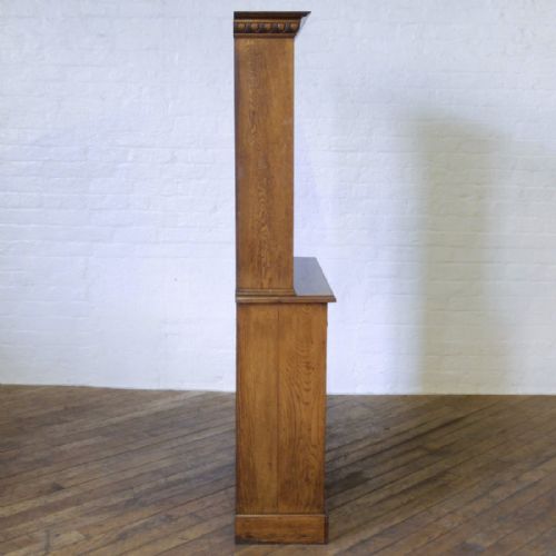 EDWARDIAN OAK BOOKCASE - ADDITIONAL PHOTO 8