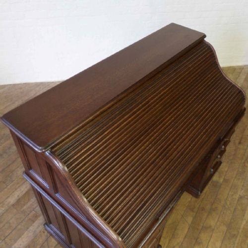 VICTORIAN OAK ROLLTOP DESK - ADDITIONAL PHOTO 5