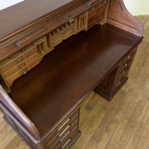 VICTORIAN OAK ROLLTOP DESK - ADDITIONAL PHOTO 7