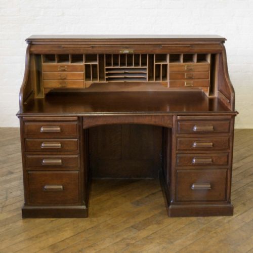 VICTORIAN OAK ROLLTOP DESK - ADDITIONAL PHOTO 13