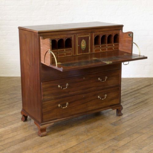 george iii mahogany secretaire chest - CATEGORY: ANTIQUE BUREAU - DATED GEORGIAN
