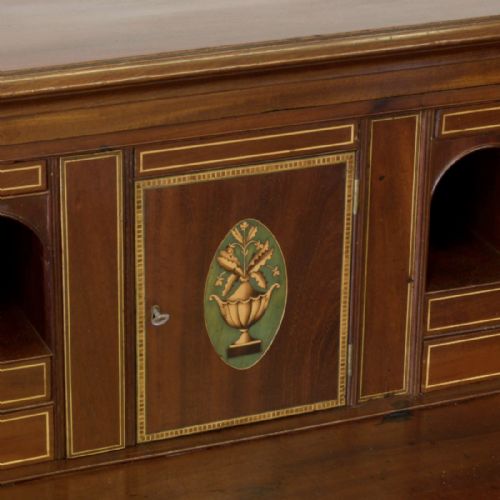 GEORGE III MAHOGANY SECRETAIRE CHEST - ADDITIONAL PHOTO 2