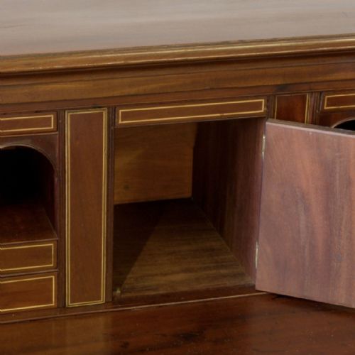 GEORGE III MAHOGANY SECRETAIRE CHEST - ADDITIONAL PHOTO 8