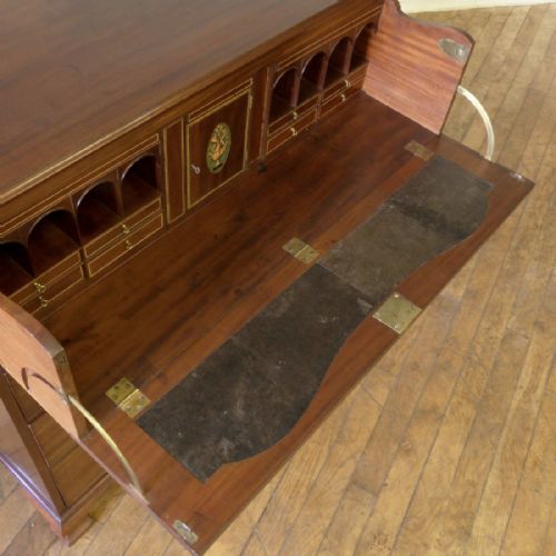 GEORGE III MAHOGANY SECRETAIRE CHEST - ADDITIONAL PHOTO 9