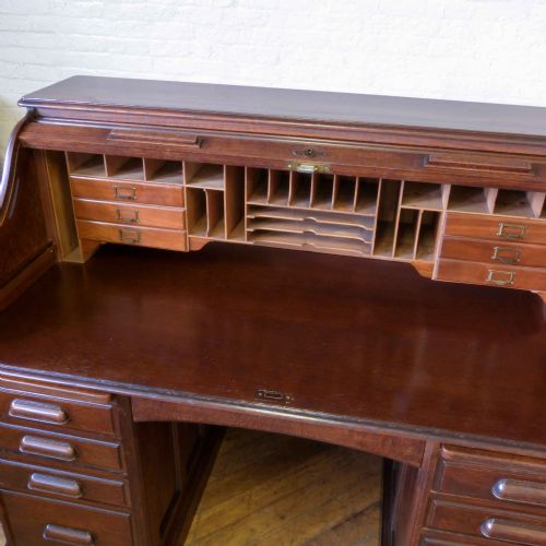 VICTORIAN OAK ROLLTOP DESK - ADDITIONAL PHOTO 1