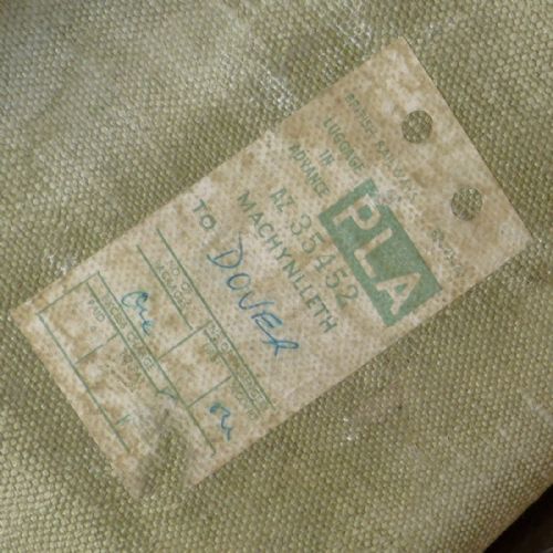GREEN CANVAS STEAMER TRUNK - ADDITIONAL PHOTO 7