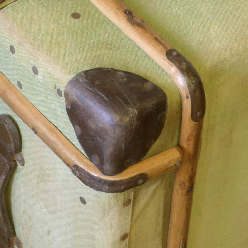 GREEN CANVAS STEAMER TRUNK - ADDITIONAL PHOTO 13