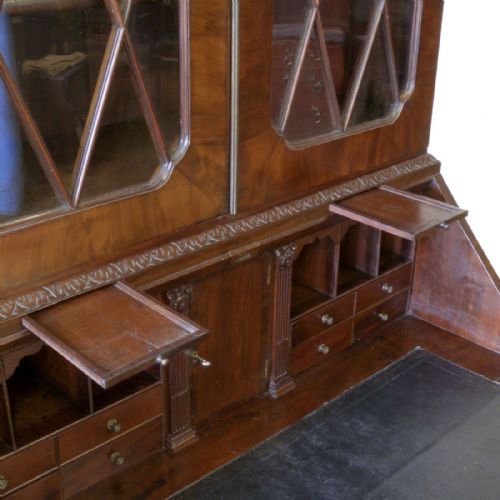 GEORGIAN MAHOGANY BUREAU BOOKCASE - ADDITIONAL PHOTO 6