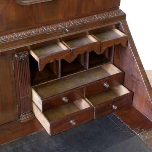 GEORGIAN MAHOGANY BUREAU BOOKCASE - ADDITIONAL PHOTO 7
