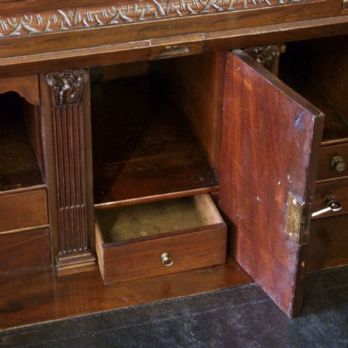 GEORGIAN MAHOGANY BUREAU BOOKCASE - ADDITIONAL PHOTO 8