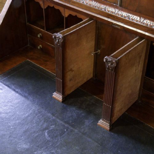 GEORGIAN MAHOGANY BUREAU BOOKCASE - ADDITIONAL PHOTO 9