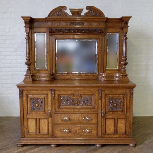 victorian pollard oak sideboard - CATEGORY: ANTIQUE SIDEBOARDS - DATED VICTORIAN