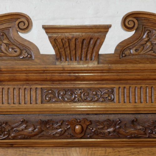 VICTORIAN POLLARD OAK SIDEBOARD - ADDITIONAL PHOTO 11