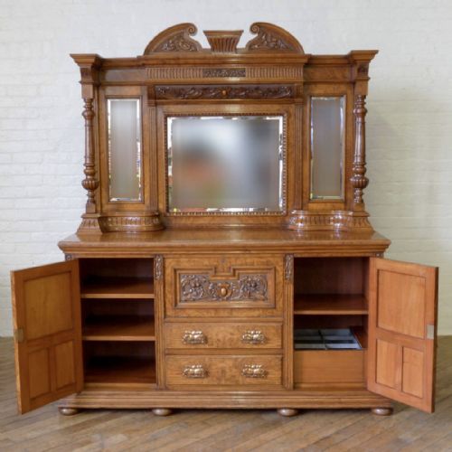VICTORIAN POLLARD OAK SIDEBOARD - ADDITIONAL PHOTO 13