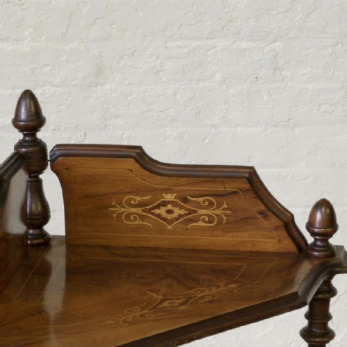 VICTORIAN WALNUT CORNER WHATNOT - ADDITIONAL PHOTO 9