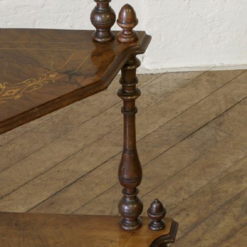 VICTORIAN WALNUT CORNER WHATNOT - ADDITIONAL PHOTO 10