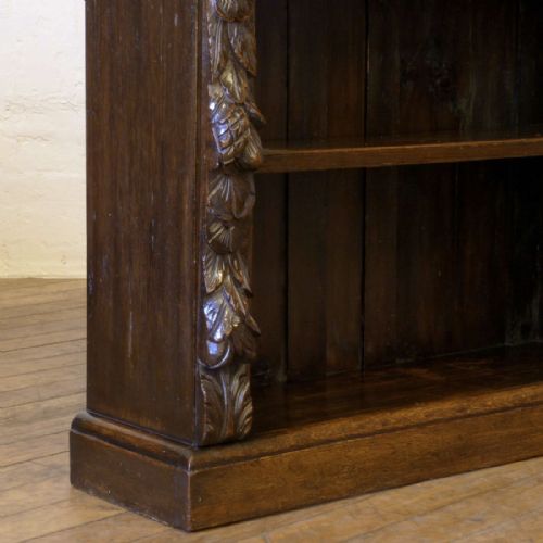 VICTORIAN CARVED OAK BOOKCASE - ADDITIONAL PHOTO 6