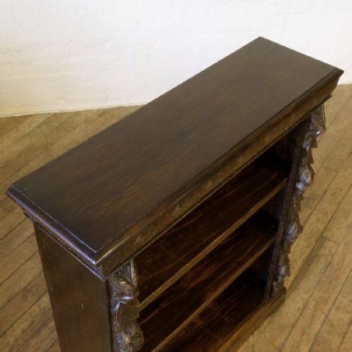 VICTORIAN CARVED OAK BOOKCASE - ADDITIONAL PHOTO 7
