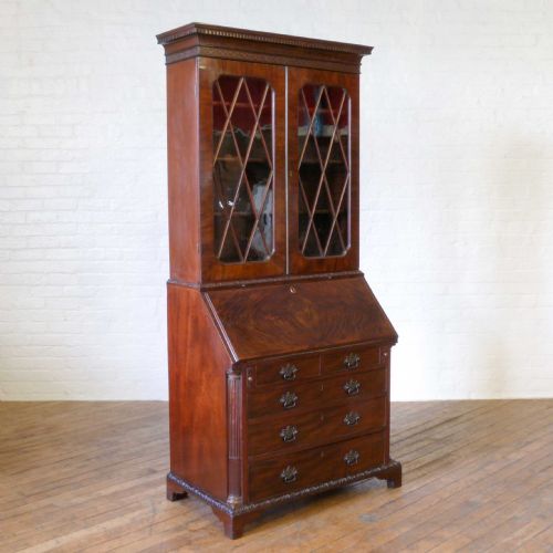georgian mahogany bureau bookcase - CATEGORY: ANTIQUE BUREAU - DATED GEORGIAN