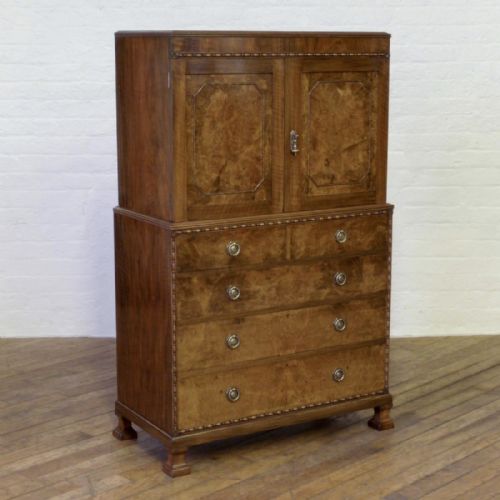 CHARLES WALKER SONS WALNUT LINEN PRESS - ADDITIONAL PHOTO 1