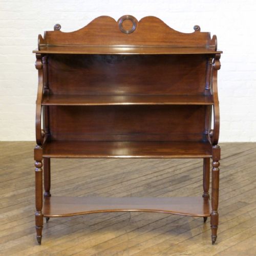 LARGE REGENCY MAHOGANY WHATNOT - ADDITIONAL PHOTO 1