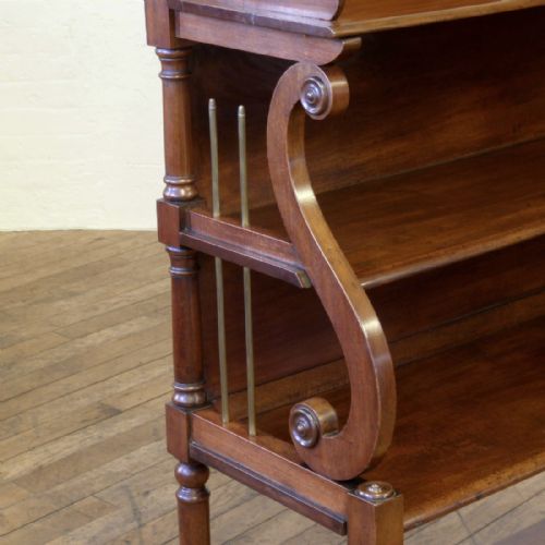 LARGE REGENCY MAHOGANY WHATNOT - ADDITIONAL PHOTO 2