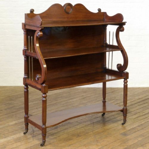 LARGE REGENCY MAHOGANY WHATNOT - ADDITIONAL PHOTO 3