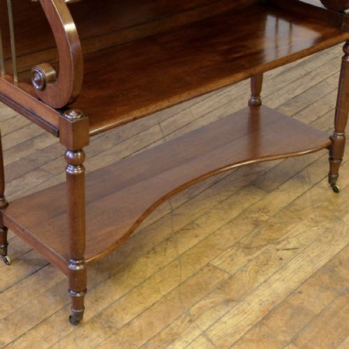 LARGE REGENCY MAHOGANY WHATNOT - ADDITIONAL PHOTO 7
