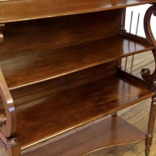LARGE REGENCY MAHOGANY WHATNOT - ADDITIONAL PHOTO 8