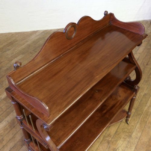 LARGE REGENCY MAHOGANY WHATNOT - ADDITIONAL PHOTO 9