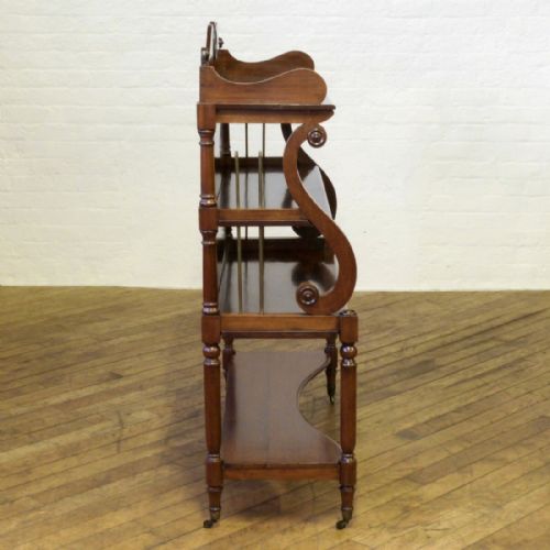 LARGE REGENCY MAHOGANY WHATNOT - ADDITIONAL PHOTO 12