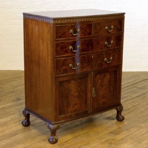 CHIPPENDALE STYLE MAHOGANY TALLBOY - ADDITIONAL PHOTO 2