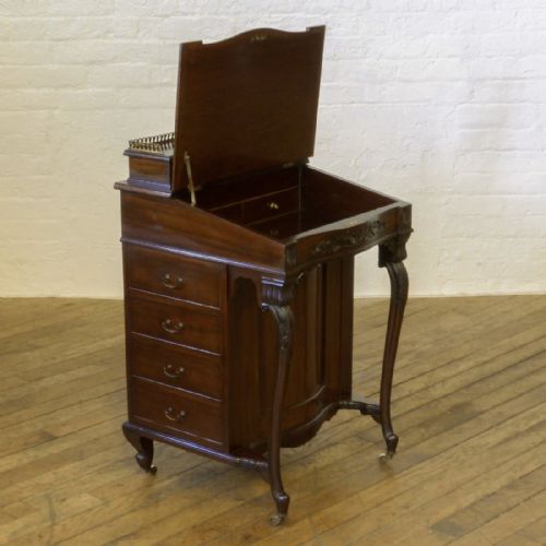 VICTORIAN MAHOGANY DAVENPORT - ADDITIONAL PHOTO 1