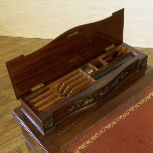 VICTORIAN MAHOGANY DAVENPORT - ADDITIONAL PHOTO 5