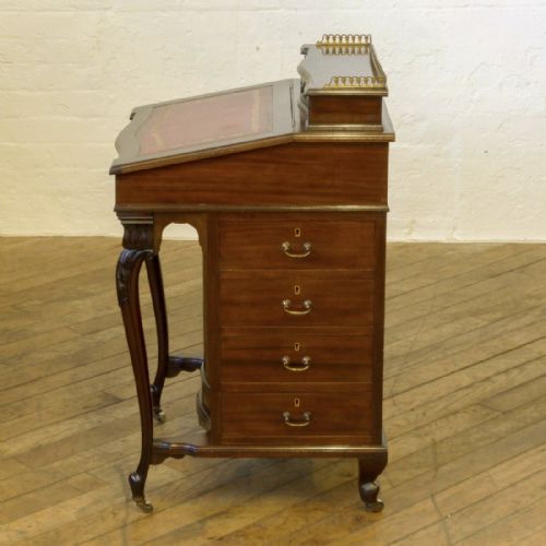 VICTORIAN MAHOGANY DAVENPORT - ADDITIONAL PHOTO 10
