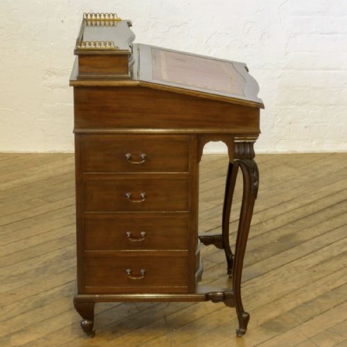 VICTORIAN MAHOGANY DAVENPORT - ADDITIONAL PHOTO 12
