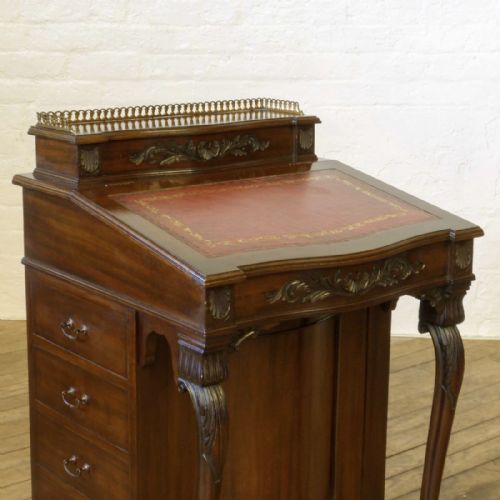 VICTORIAN MAHOGANY DAVENPORT - ADDITIONAL PHOTO 14