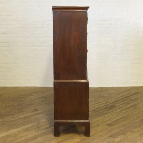 GEORGIAN MAHOGANY CHEST ON CHEST - ADDITIONAL PHOTO 2