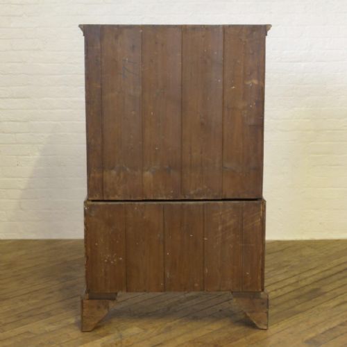 GEORGIAN MAHOGANY CHEST ON CHEST - ADDITIONAL PHOTO 4
