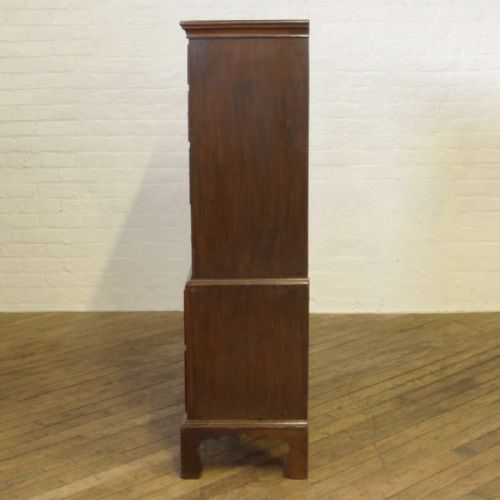 GEORGIAN MAHOGANY CHEST ON CHEST - ADDITIONAL PHOTO 6