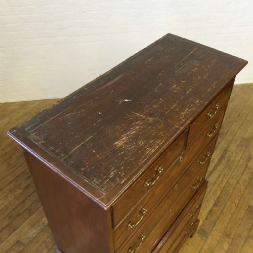 GEORGIAN MAHOGANY CHEST ON CHEST - ADDITIONAL PHOTO 7