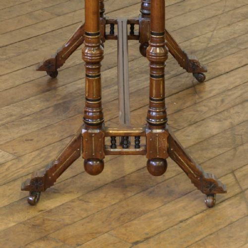 AESTHETIC MOVEMENT WALNUT CARD TABLE - ADDITIONAL PHOTO 3