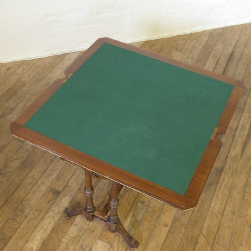 AESTHETIC MOVEMENT WALNUT CARD TABLE - ADDITIONAL PHOTO 9