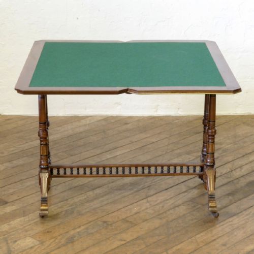AESTHETIC MOVEMENT WALNUT CARD TABLE - ADDITIONAL PHOTO 13