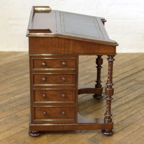 VICTORIAN MAHOGANY DAVENPORT - ADDITIONAL PHOTO 8
