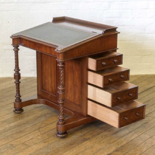 VICTORIAN MAHOGANY DAVENPORT - ADDITIONAL PHOTO 11